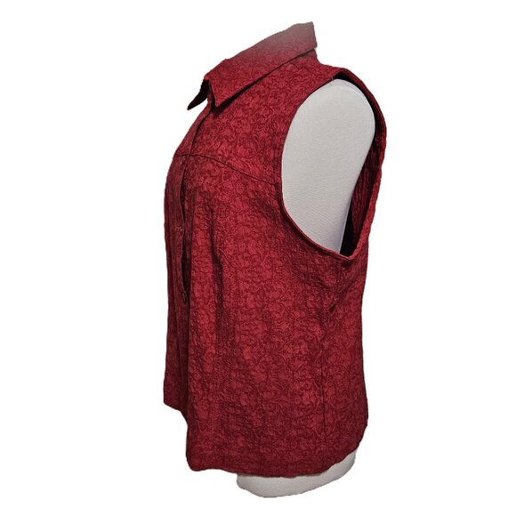 C.J. Banks Button Front Collared Vest Size 1X - Picture 4 of 14